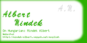 albert mindek business card